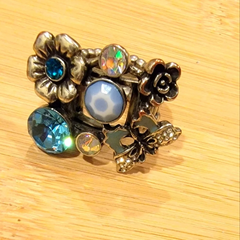 Blue and Silver Ring